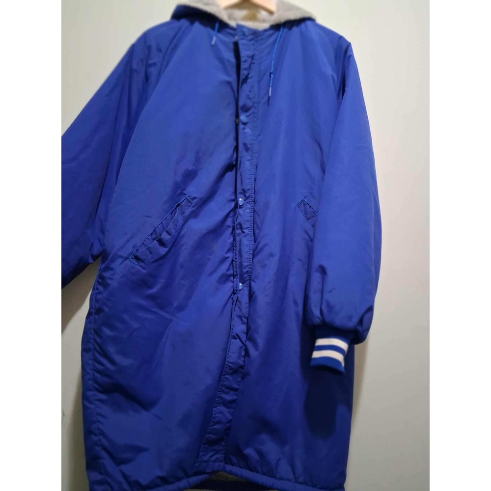 Vintage Kentucky Jacket Factory Coat Varsity Style Hooded Blue White Medium READ